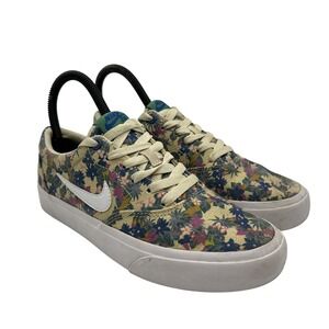 Nike SB Charge Shoes 4.5Y Youth‎ Floral Canvas Low Top Skate Sneakers CT3113-200